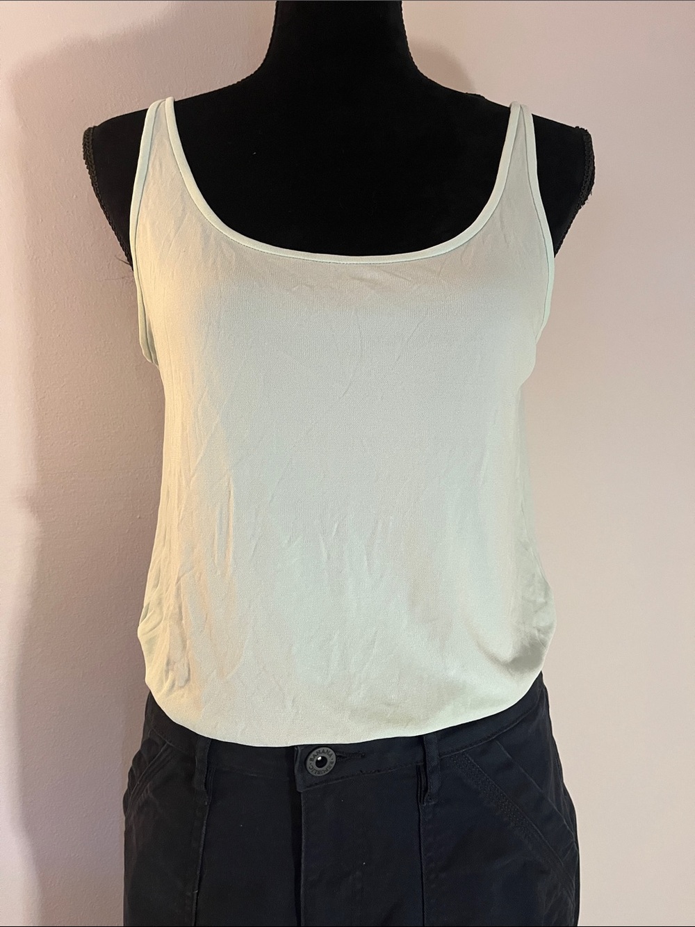 Eileen Fisher Silk Tank Camisole, size M, pale mint green